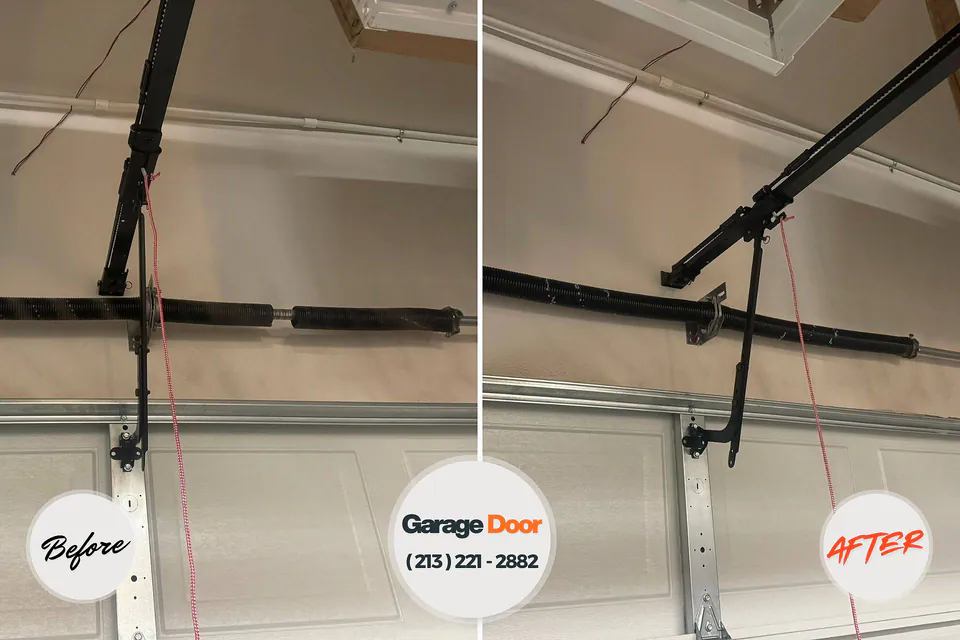 Before and after: garage door repair Butler, NJ